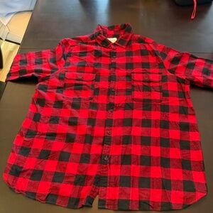 Red and Black Buffalo Check plaid 2XL Big Flannel mens